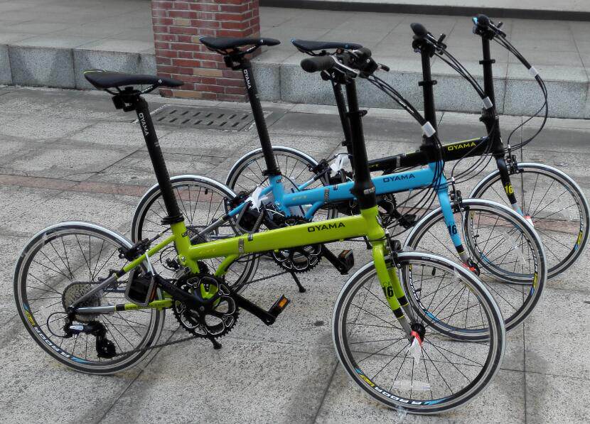 oyama欧亚马fbicr16铬钼钢男女学生式16速变速折叠车20寸自行车