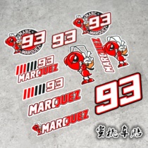 shoei X14 X12 Z7 93 number Marquis Motorcycle GP helmet motorcycle sponsor modified reflective sticker