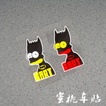 Simpson a Moto car fun cartoon body car with scratched and waterproof reflective sticker