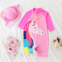 Children Swimsuit girls Cute Unicorn Baby Girls Babies 1-3-5 years old One-piece Swimsuit Vacation swimsuit