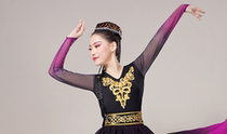 Xinjiang Dance Dress Practice Apparel Gymnastics Performance Stage Performance Show in Uyghur Minority Arts Examination