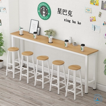 Close by wall Terra table Home Small table Balcony Dining Room Table High Foot Table Chairs Combined Milk Tea Shop Slim Table Narrow Table