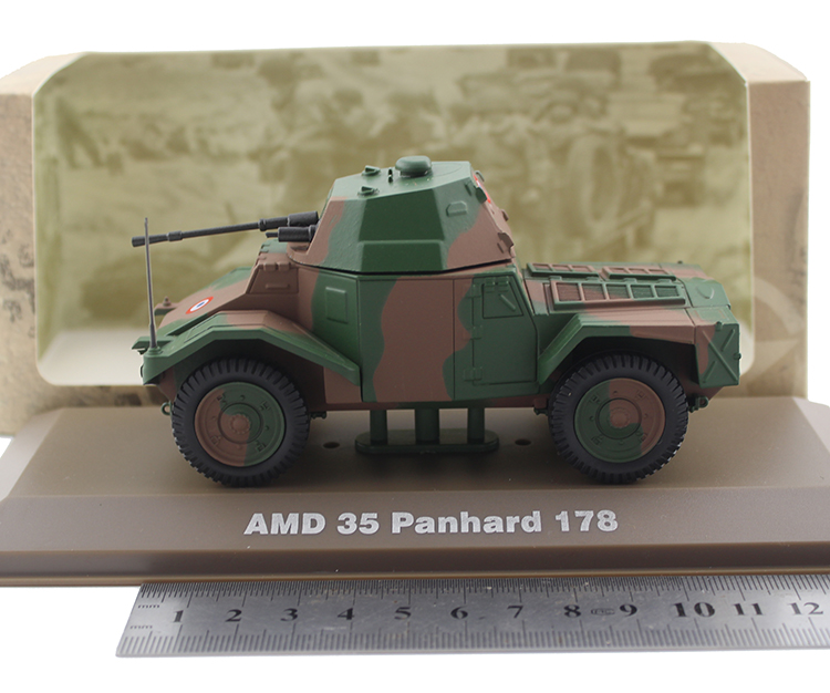 特价1:43二战法军amd 35 panhard 178 潘哈德轮式装甲车合金模型