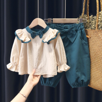 Childrens Autumn Suit Women 2022 New 3-5 Year Old Girls Spring and Autumn Fashion Foreign Atmosphere 6 Fashion Baby Girl Summer