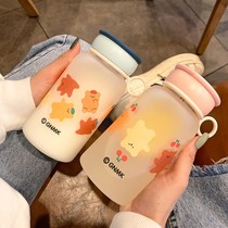 Glass Water Glass Womens Summer 2021 New Internet Red CUPS CUTE AND EASY TO CARRY BOOMER GIRLS SUMMER GREAT CAPACITY