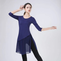 Medium and long elegant practice dance dress female Modal modern dance costume Chinese dance training costume coat