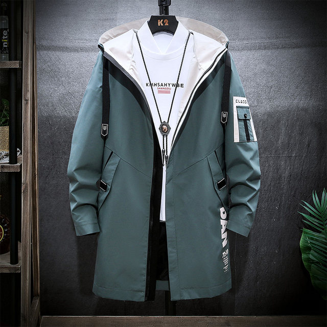 2020 new autumn and winter men's jacket Korean version of the trend men's autumn jacket long windbreaker spring and autumn top 2020 new autumn and winter men's jacket Korean version of the trend men's autumn jacket long windbreaker spring and autumn top