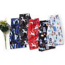 Mens beach swimming trunks lovers flat angle loose large size fashion vacation hot spring quick-drying printed swimming shorts