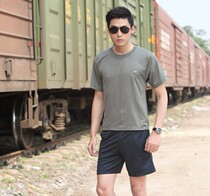 Outdoor summer short sleeve round neck quick-drying T-shirt body suit suit breathable sports T-shirt school running training short sleeve