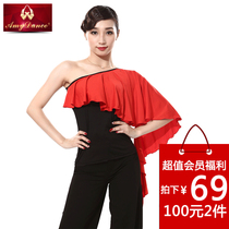 Amy dance uniform national standard dance Jacket Womens new sexy square dance jacket short sleeve summer practice clothing special clearance