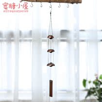 Japanese-style and spin pagoda three-story blessing wind chimes hanging home retro iron bells Metal creative phonology clear