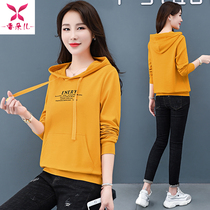 women's pure cotton hoodie spring autumn 2022 new loose casual coat thin top short all match