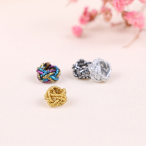 Gold and silver color pineapple buckle 2 layer Coil knot diy hand woven bracelet Braid Rope Chinese knot jewelry accessories