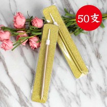 Birthday candle plating pearlescent gold champagne gold proposal candle slender wedding candle long rod candle 50 candles