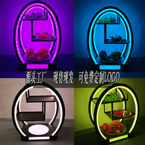 Bar luminous egg-shaped fruit plate KTV special fruit rack led creative snack plate Rechargeable three-layer snack platter