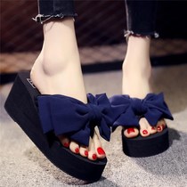 Summer drag female temperament clip feet outside wear cool drag high heel home foam Black Summer support trend New