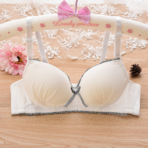 Summer thin mold cup less womens bra development period no steel ring underwear small bra cotton high school student bra