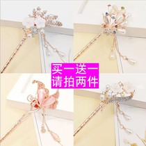 Princess girl hair hairpin Super fairy Zhan Zi headdress ancient ancient style ancient ancient step shake short hairpin fresh shake