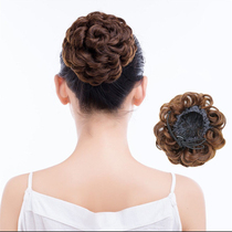 Wig Net red hair bag New bun girl hair goddess ball head fluffy bird nest strap bud shape head