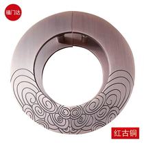 Chinese Xiangyun glass door handle Semicircular door handle Antique copper security door Sliding door High-grade handle
