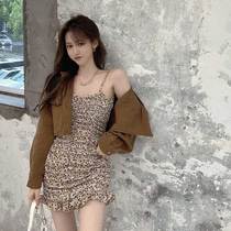 One-piece dress Girl 2022 New spring Temperament Shatters Skirts cashies waist harnesses Short skirts Fancy Dress Small Crowdresses