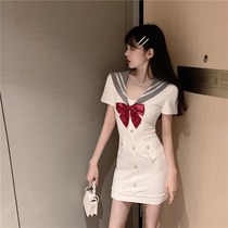 Even dress design feeling small crowdwoman summer white bag gluteal skirt tight short skirt and reduced waist display slim temperament skirt