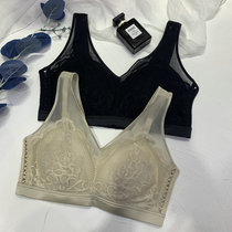 2022 Spring and summer silk inner cup sleep bra cup gathering adjustment type large chest appearance small underwear woman