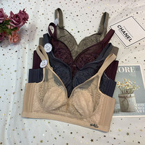 French rabbit ear sexy ultra-thin anti-bump lace breathable underwear adjustment type beautiful back without steel ring bra