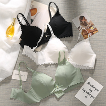 White lingerie female summer thin-free steel ring small breasts with no-scarred high school students with less female big breasts and small bra