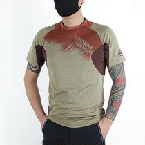 Outdoor T-shirt Men Sashimi Short Sleeve Speed Dry Climbing Jersey Round Collar Casual Hiking Sport Quick Dry and Compassionate Men