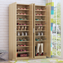 Special price simple modern solid wood shoe rack multi-layer large capacity shoe cabinet Hall high cabinet balcony combination cabinet locker