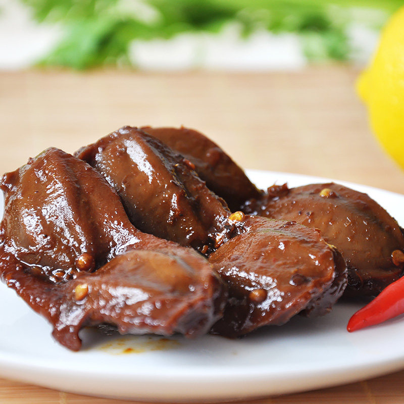 【周黑鸭旗舰店_锁鲜】气调盒装卤鸭肫鸭胗180g 武汉特产零食小吃