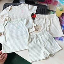 Inner Pin Original Bag Organic Color Cotton Children Sleeping Pants Home Suits Suit 66-110cm