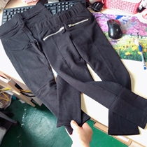 Foreign trade girl thin fur ring elastic small foot long pants 7-16 years old