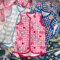 Xisong * Childrens autumn and winter coral cashmere double thickened warm long home vest 80-130cm