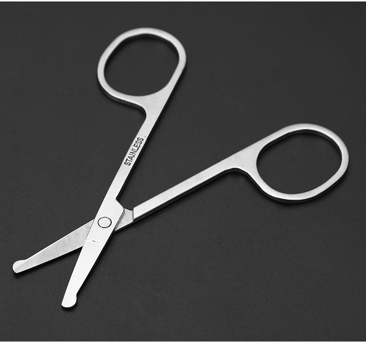 剪鼻毛剪刀圆头男士不锈钢安全手动剃鼻毛修剪器女士修眉毛小剪刀