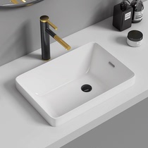 Ceramic Taichung basin Half recessed terrace Basin Pool Balcony Side Sewer Wash Single Basin Washbasin Left Right Side Drain