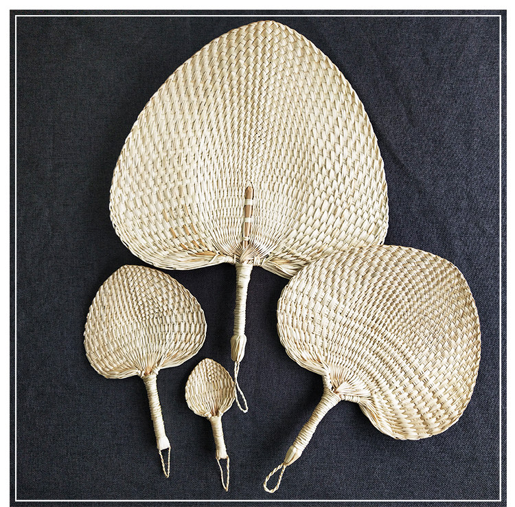 精编手工棕叶大蒲扇子手摇扇宝宝扇夏季纳凉驱蚊草编桃心扇扇