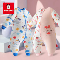 baby fall winter padded cotton split legs anti-kick childrens pure cotton detachable sleeve anti-kick belly protector