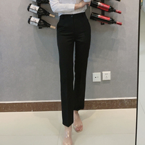 Western pants womens autumn and winter professional straight high waist black work work pants dress thick professional pants suit pants