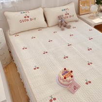 Baijia love latex mat three-piece set summer 1 8m folding dormitory single double summer air conditioning Ice Silk mat machine wash