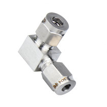 304 stainless steel ferrule elbow middle instrument bent air source pipe joint 90 degree equal diameter right angle steel pipe joint