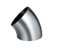 304 stainless steel welding 45 degree elbow Sanitary butt welding inside and outside fine polishing double mirror welding elbow 19--219