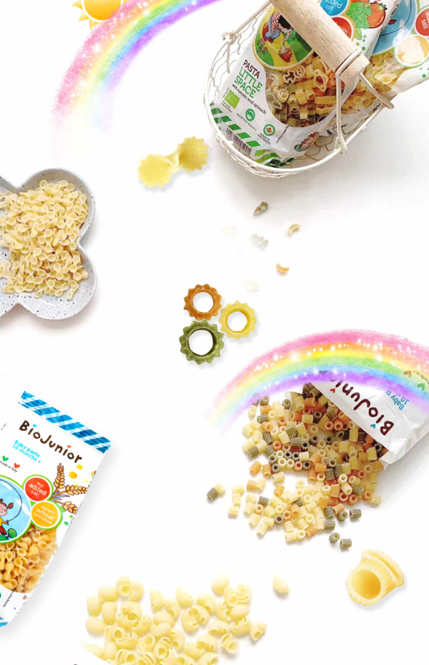 碧欧奇宝宝辅食有机卡通意面*4包