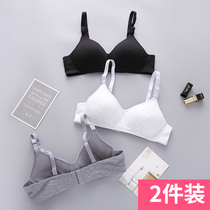 Underwear schoolgirl Junior high school high school girl bra Pure cotton thin section gathered small chest without rims development bra