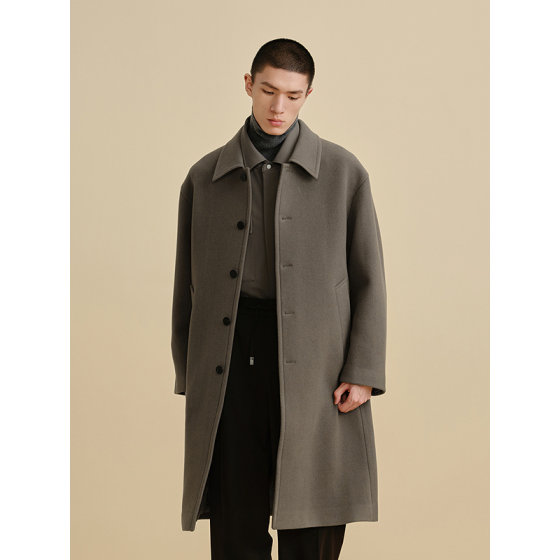 GXG 남성용 의류, Mall 24 Winter New Product G24X264007의 같은 스타일의 깊은 카키색 난방 통근 긴 코트 GXG 남성용 의류, Mall 24 Winter New Product G24X264007의 같은 스타일의 깊은 카키색 난방 통근 긴 코트
