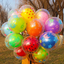 Ball midway ball with lamp transparent Childrens street sale Decorative Wholesale Free Mail Microquotient Ground Push Small Gift Balloon Bilayer Shine