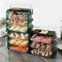 Kitchen Matching Dish Multilayer Containing of Superimposed Preparation Dish Tray Home Hot Pot Multifunction Special Dish Tray Theorizer