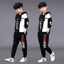 Childrens clothing boy autumn suit 2021 new middle and big boy handsome Korean version two-piece foreign style Korean version tide