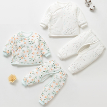 Newborn autumn and winter thin cotton clothes men and women baby warm clothes cotton cotton newborn baby thick cotton set